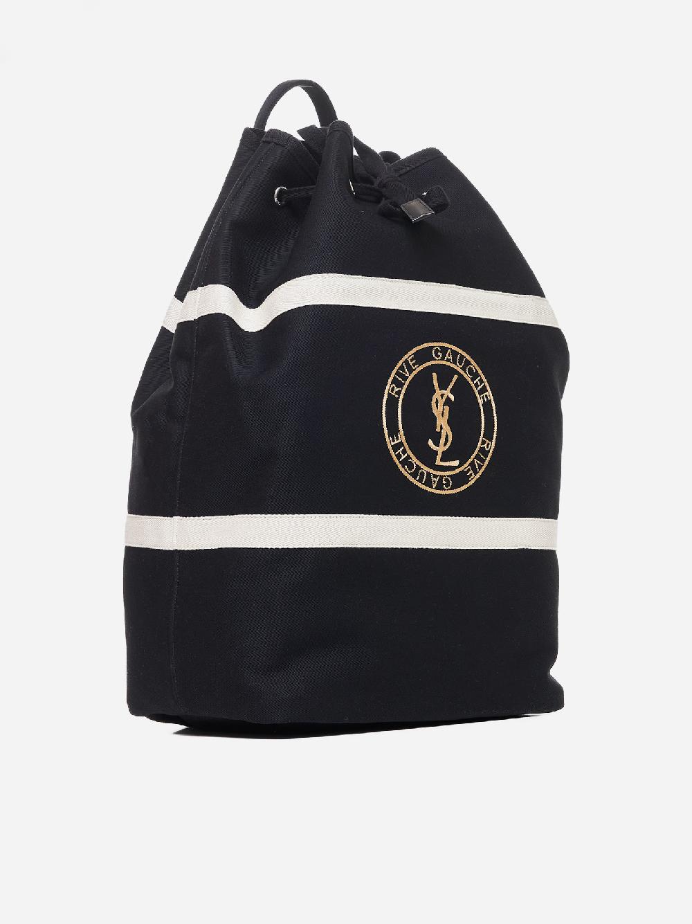 SAINT LAURENT Zaino Stamp Seau in cotone Outlet