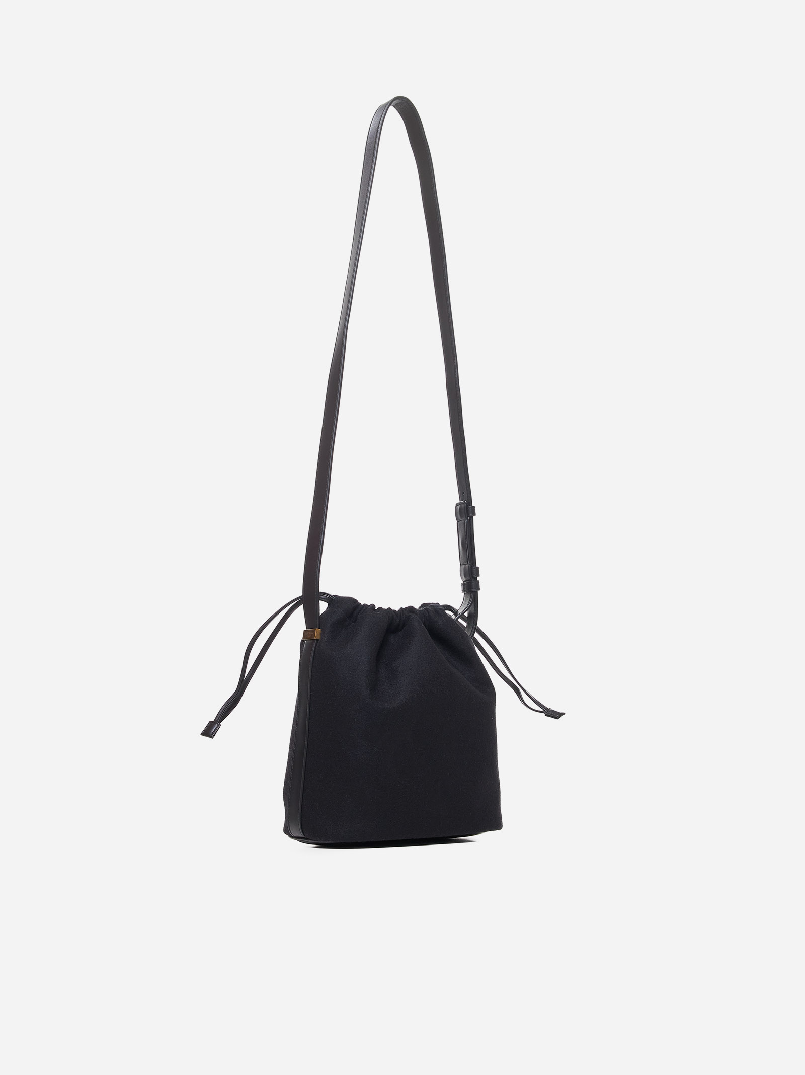 SAINT LAURENT Borsa a secchiello Stamp in lana Saldi