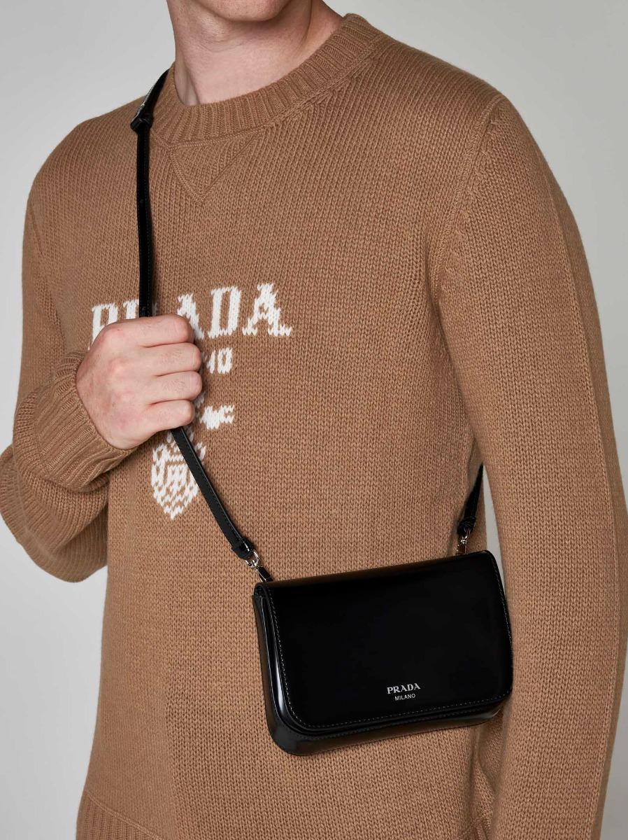 PRADA Borsa a tracolla in pelle Saldi Di Fabbrica