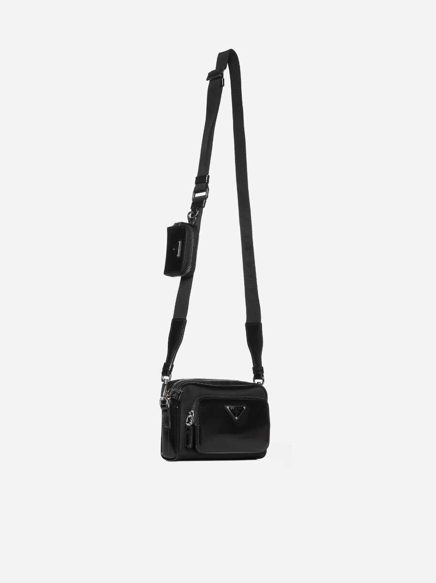 PRADA Borsa a tracolla in Re-Nylon e pelle Vendite Flash
