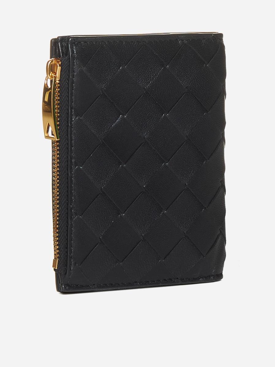 BOTTEGA VENETA Portafoglio compatto in pelle Intreccio Qualità