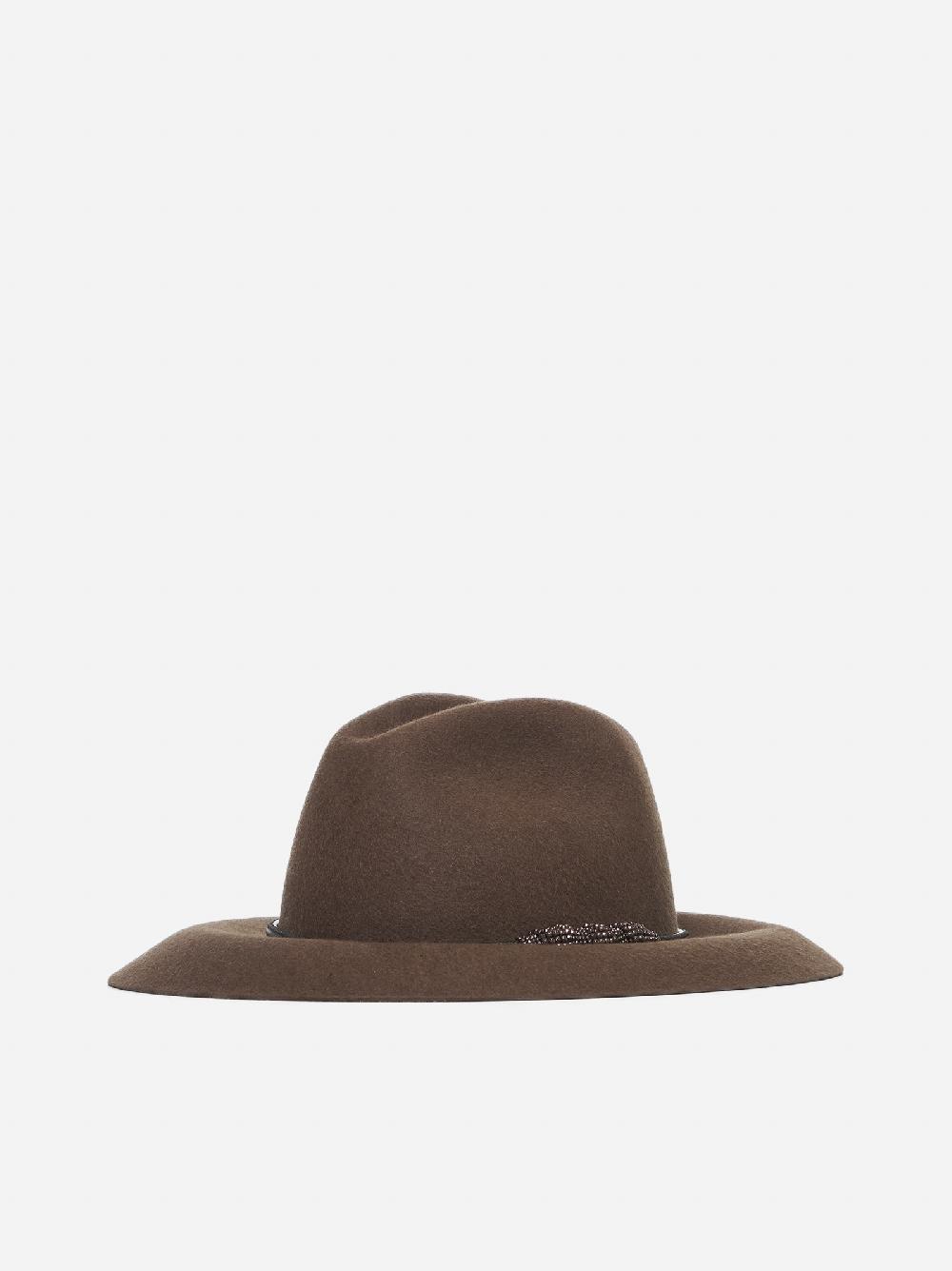 BRUNELLO CUCINELLI Cappello fedora in feltro Prezzo Ridotto