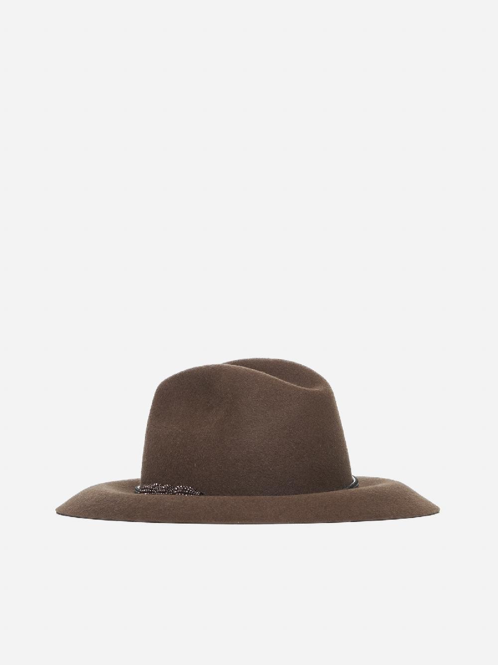 BRUNELLO CUCINELLI Cappello fedora in feltro Prezzo Ridotto