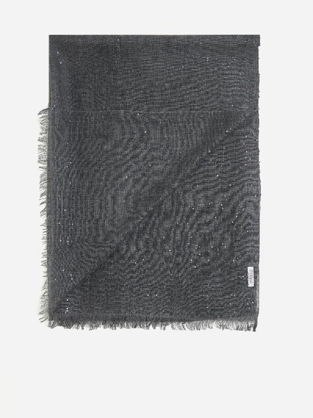 BRUNELLO CUCINELLI Sciarpa in cashmere e seta con paillettes Offerte