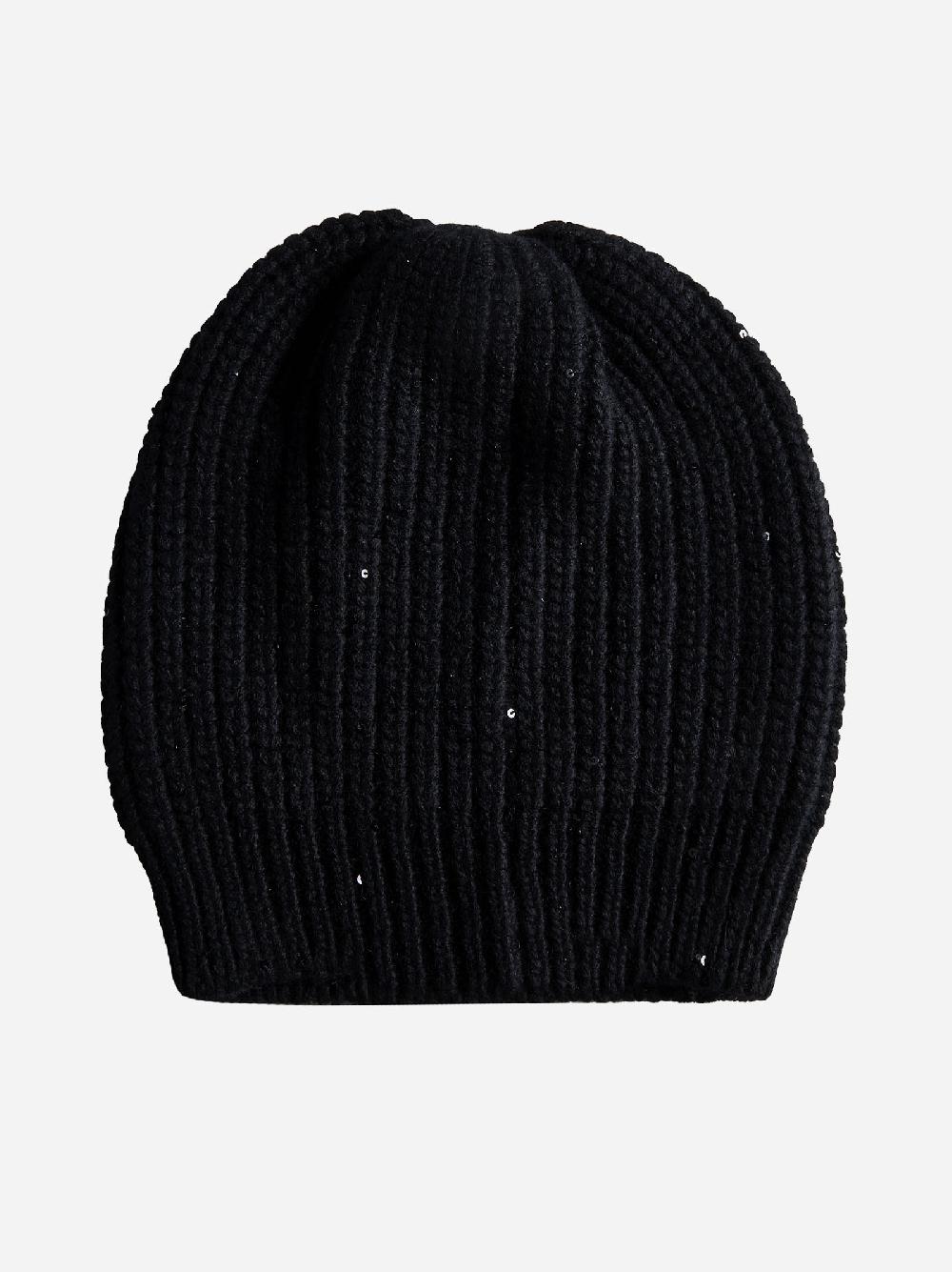 BRUNELLO CUCINELLI Berretto misto cashmere con paillettes Vendita Calda