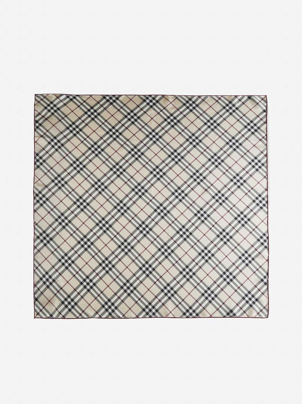 BURBERRY Foulard in twill di seta Check beige Italia