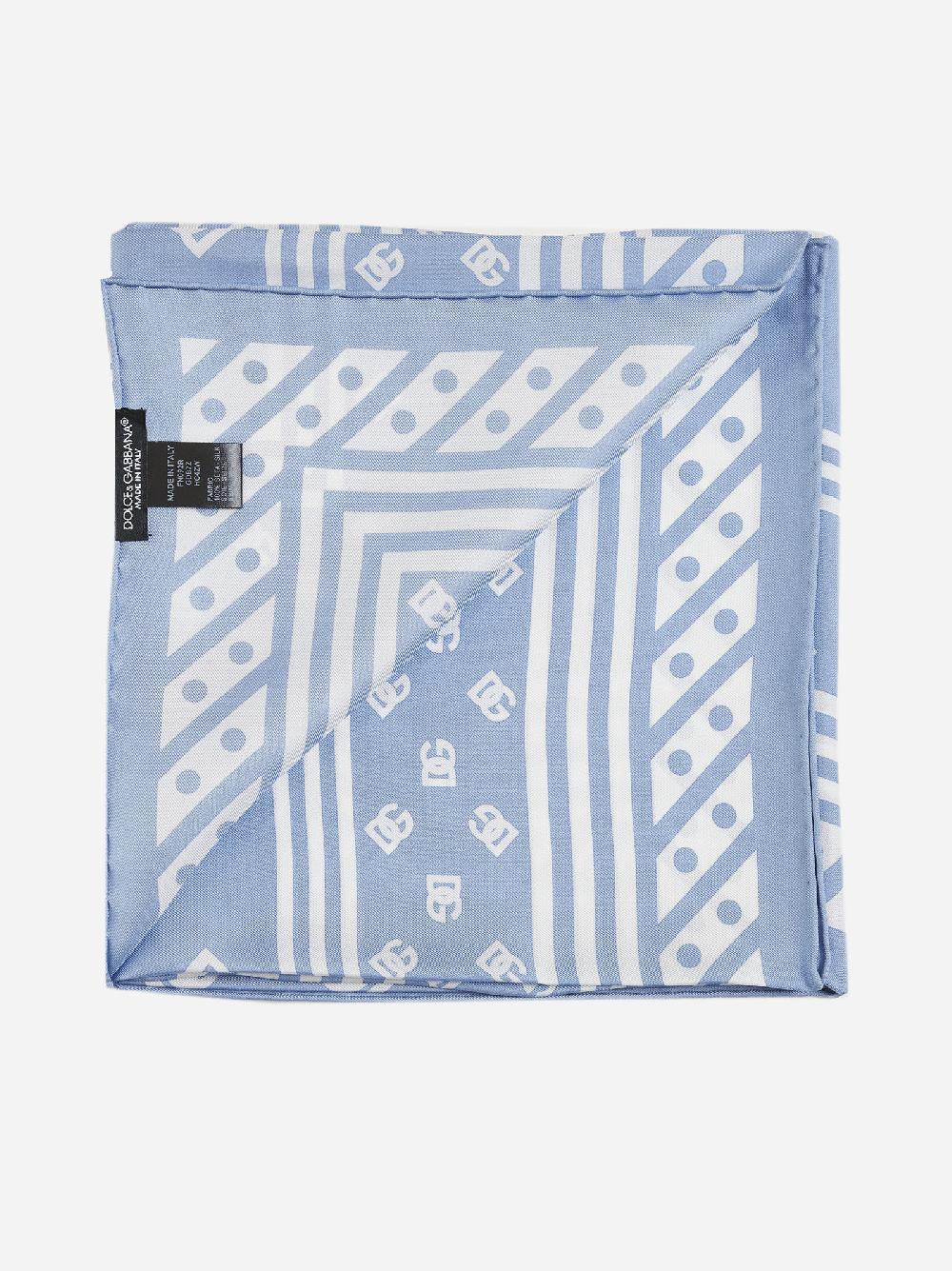 DOLCE & GABBANA Foulard in seta a stampa DG Qualità Garantita