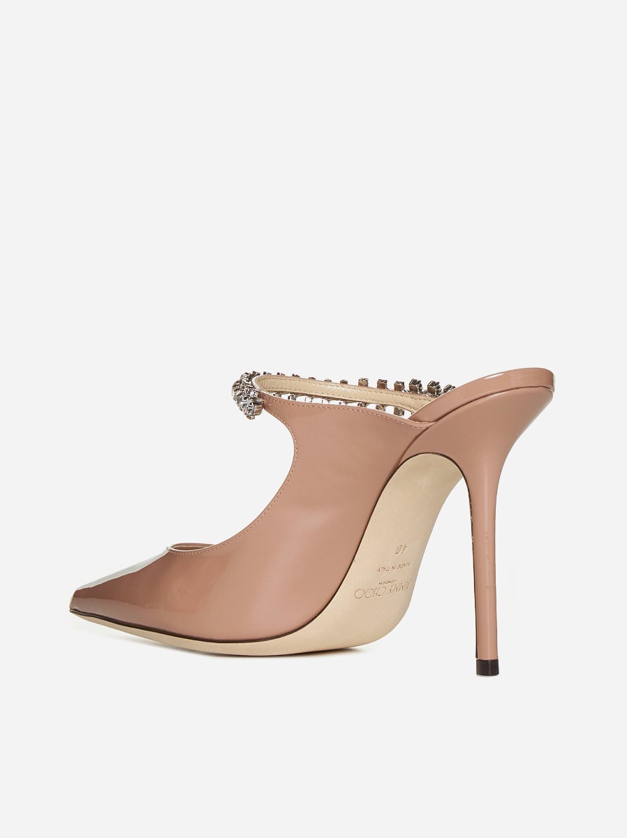 JIMMY CHOO Mules Bing in vernice con cristalli Fino Al -60%