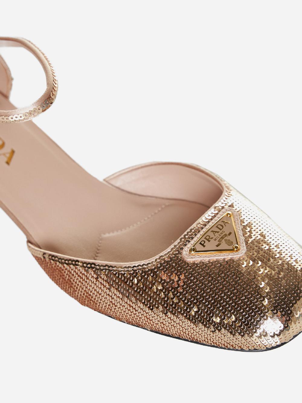 PRADA Decollete’ Mary Jane in paillettes Convenienza