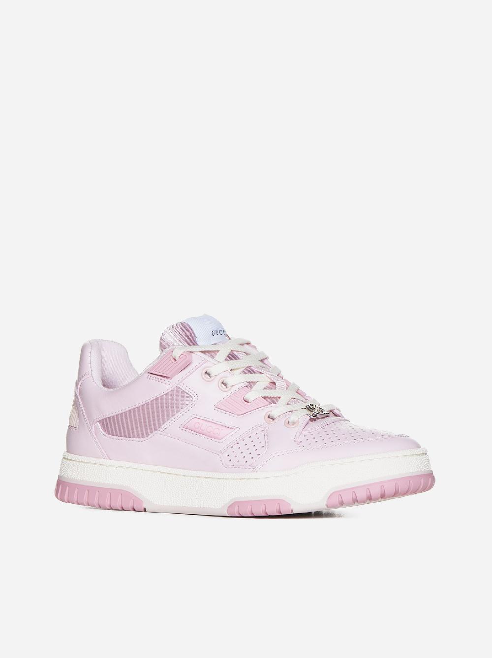 Sneakers in pelle e tessuto Offerta