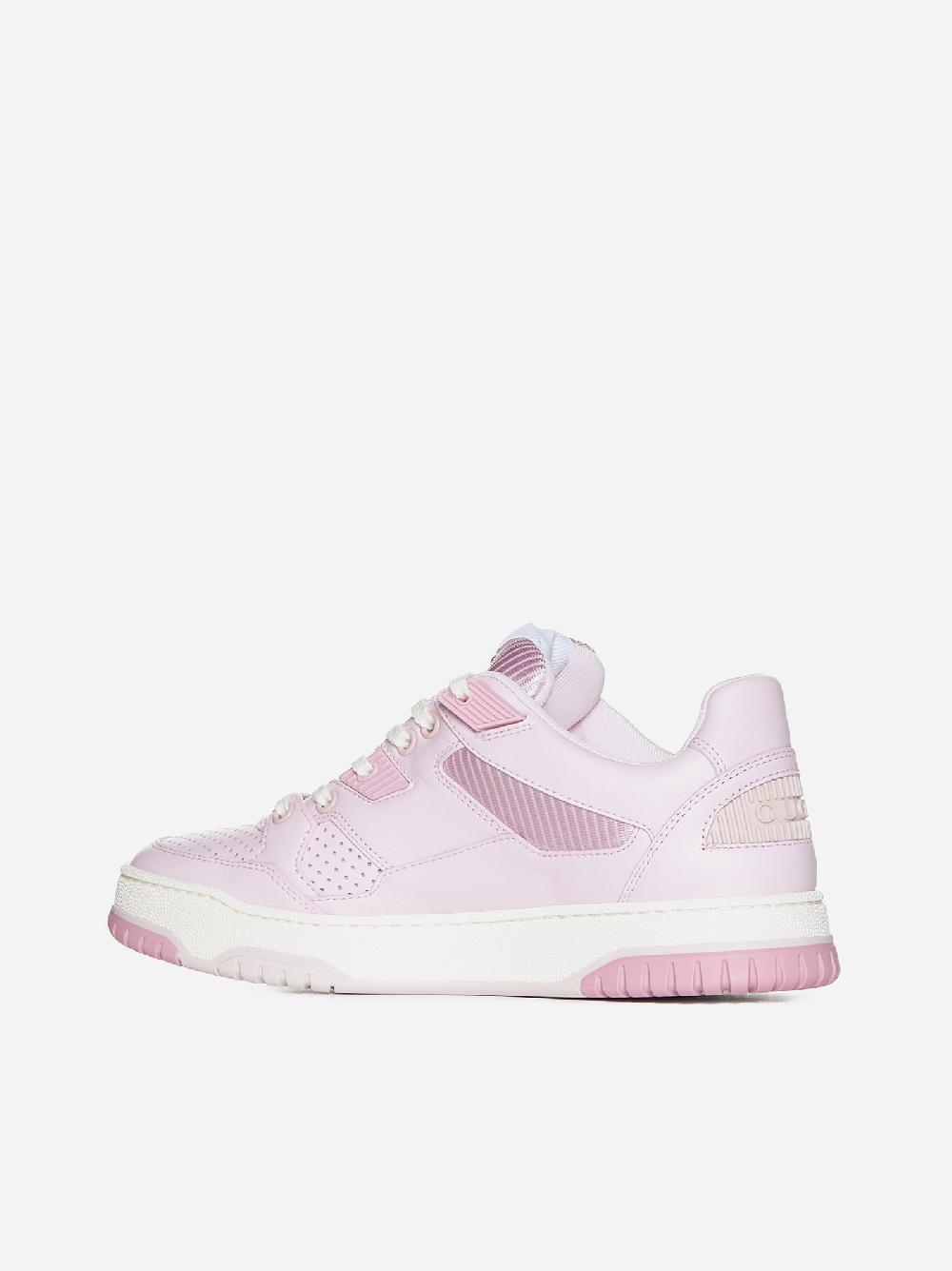 Sneakers in pelle e tessuto Offerta