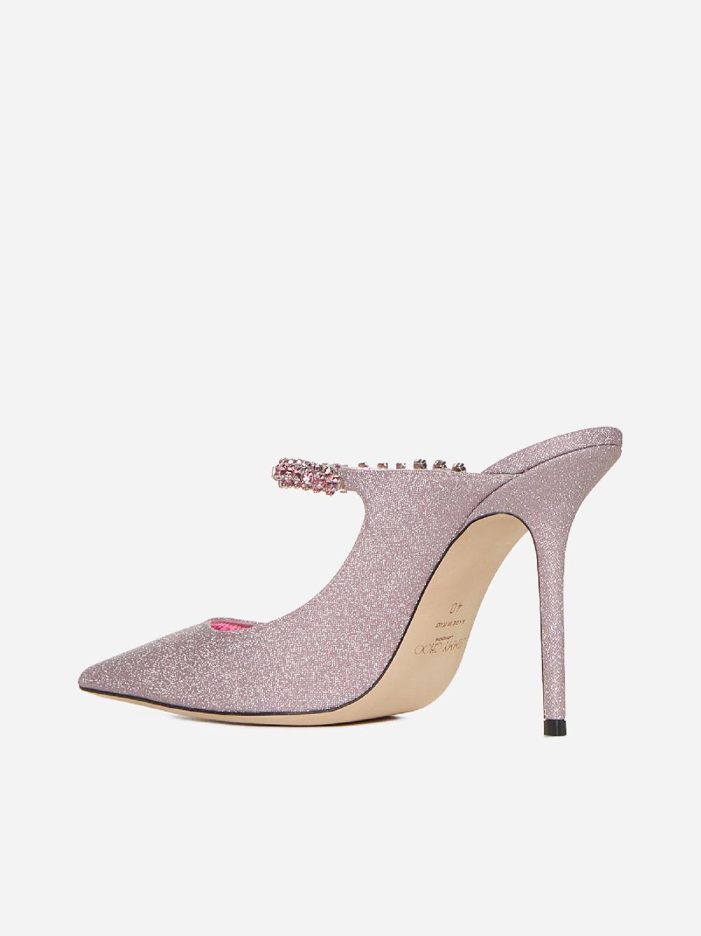 JIMMY CHOO Mules Bing in tessuto con cristalli Vendita Economica