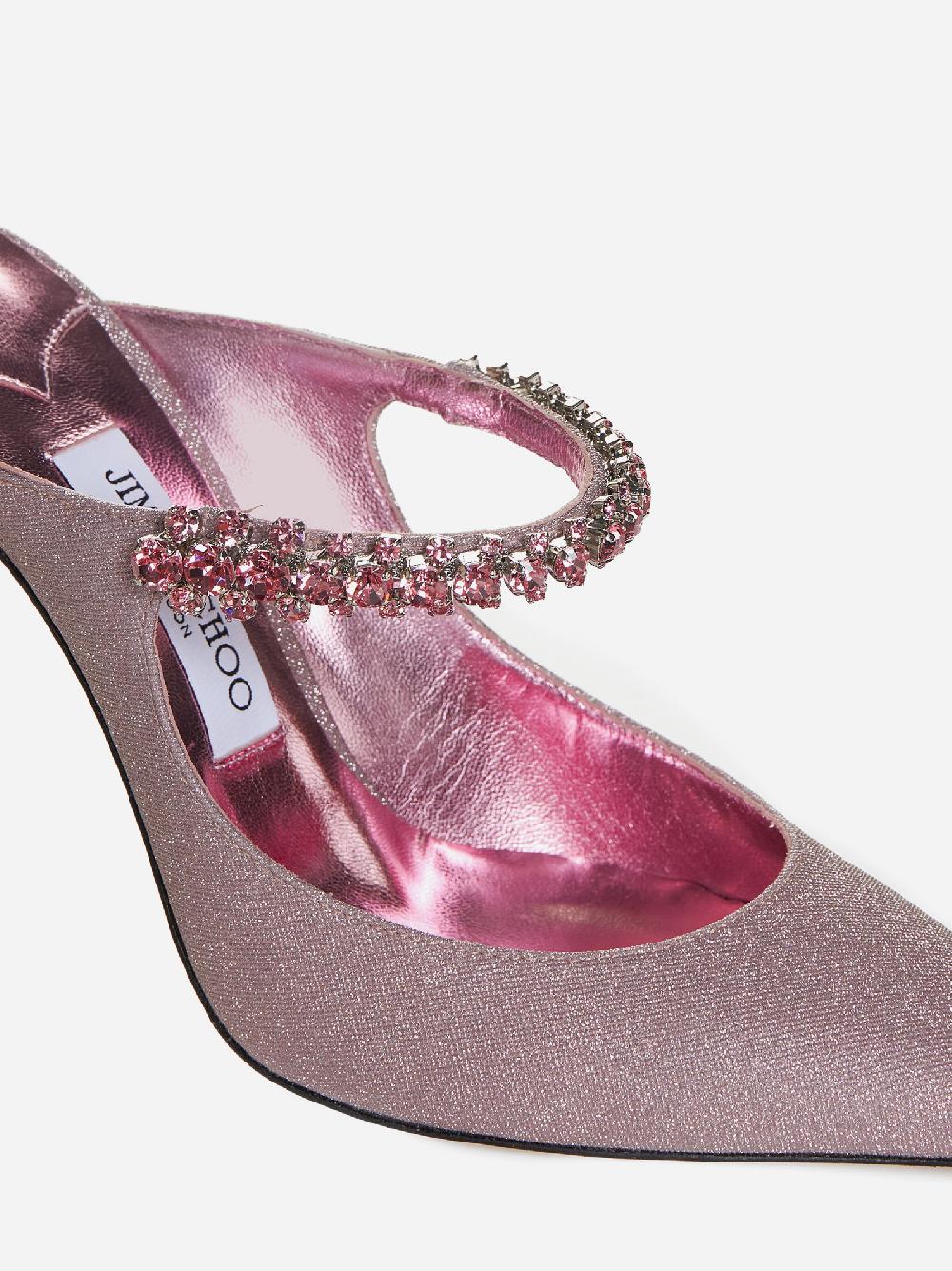 JIMMY CHOO Mules Bing in tessuto con cristalli Vendita Economica
