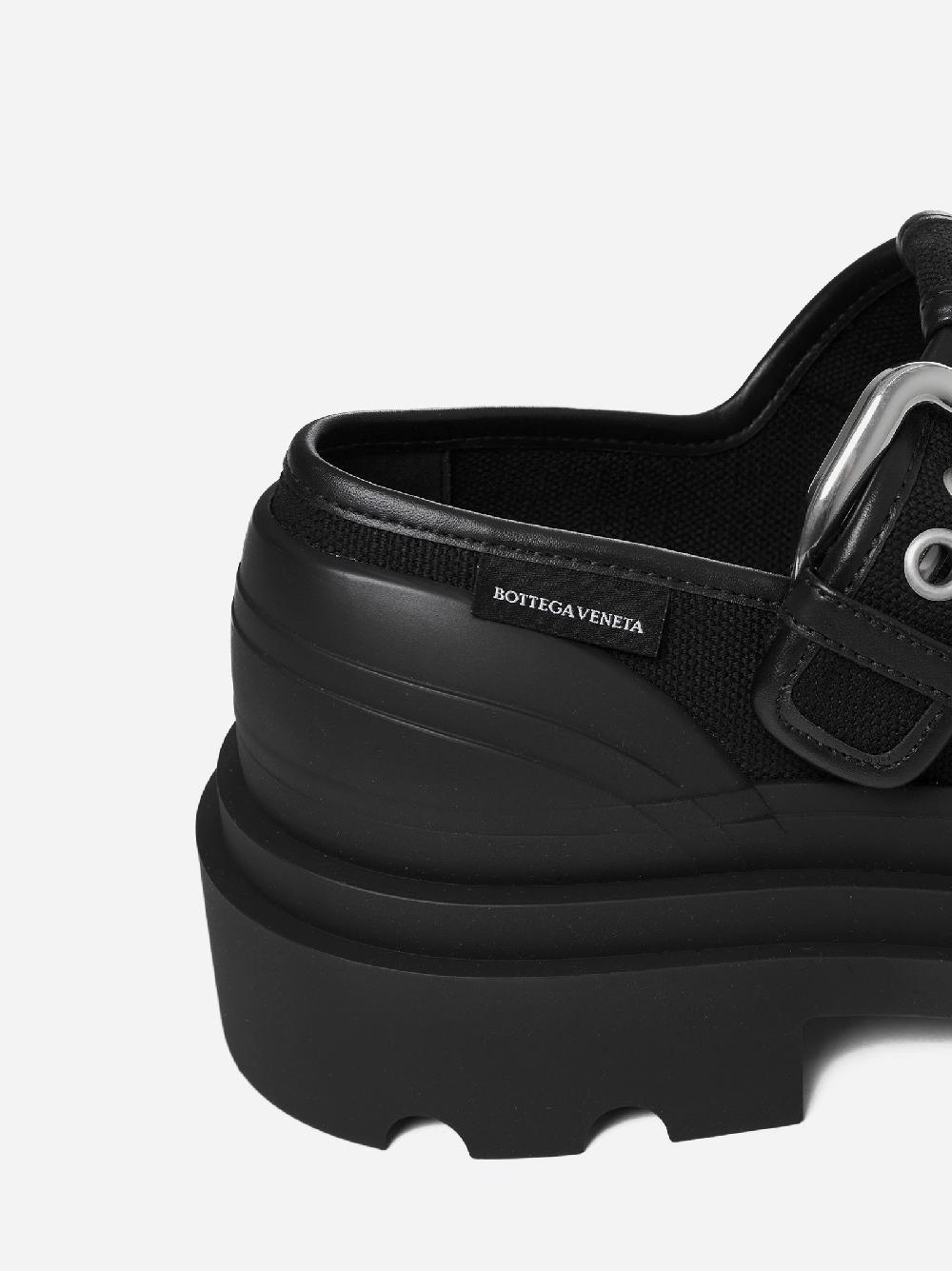 BOTTEGA VENETA Mary Jane in tela e pelle Qualità