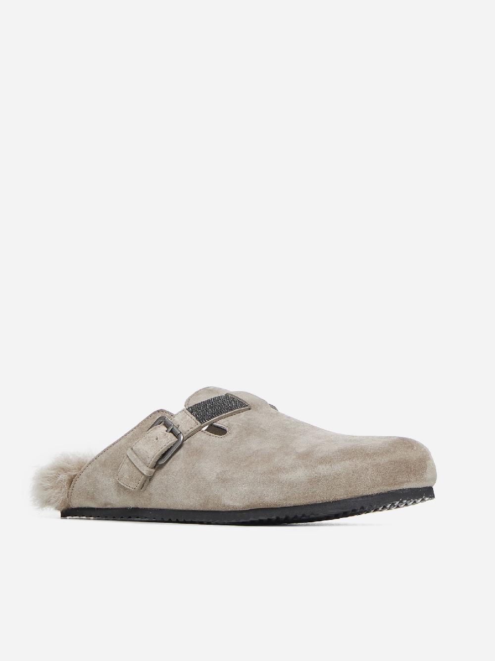 BRUNELLO CUCINELLI Mules in pelle scamosciata Promozione Limitata