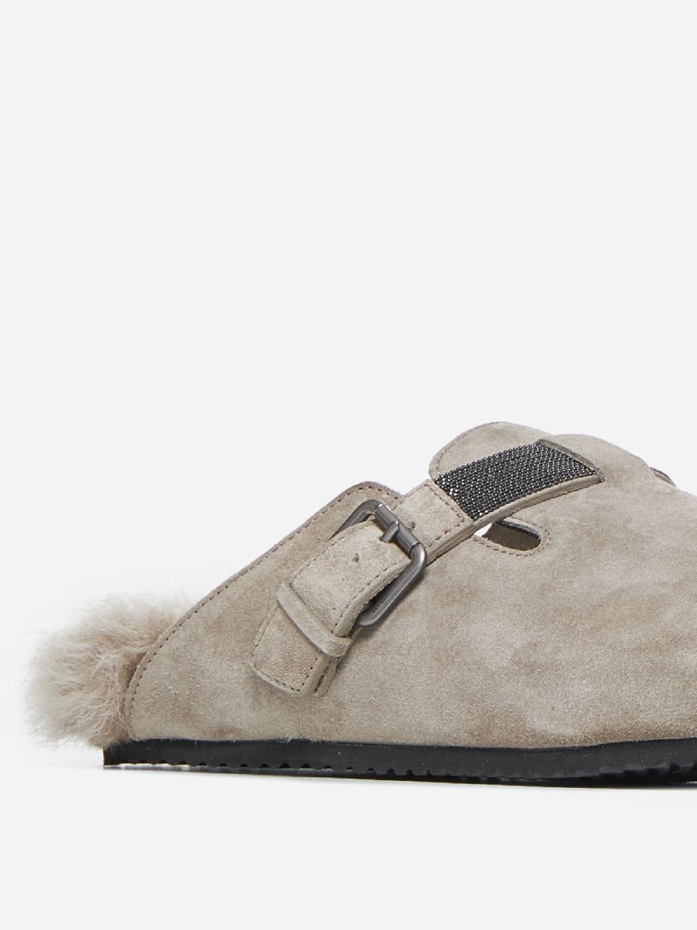 BRUNELLO CUCINELLI Mules in pelle scamosciata Promozione Limitata