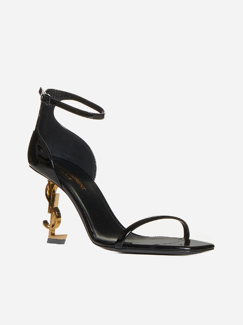SAINT LAURENT Sandali Opyum YSL in vernice Novità