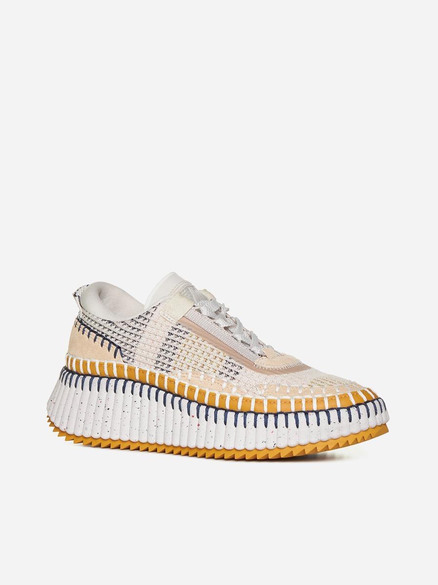 CHLOÉ Snaekers Nama in maglia mesh Online
