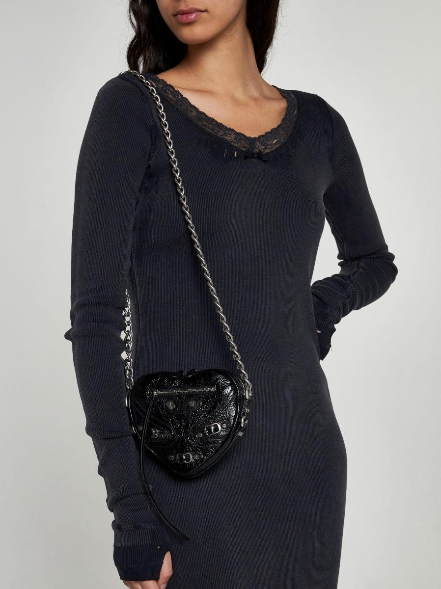 BALENCIAGA Borsa Cagole Heart Mini in pelle Offerte