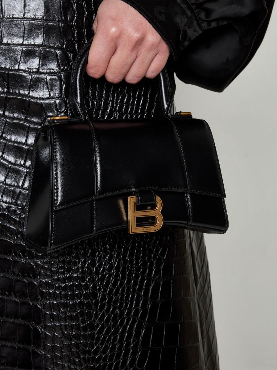 BALENCIAGA Borsa Hourglass XS in pelle Nuova