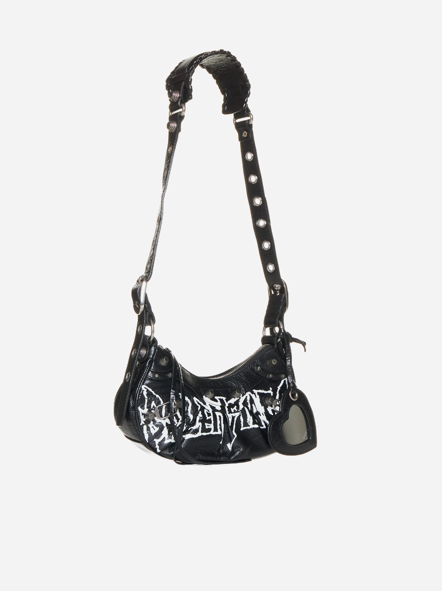 BALENCIAGA Borsa Le Cagole XS in pelle con logo Vendita