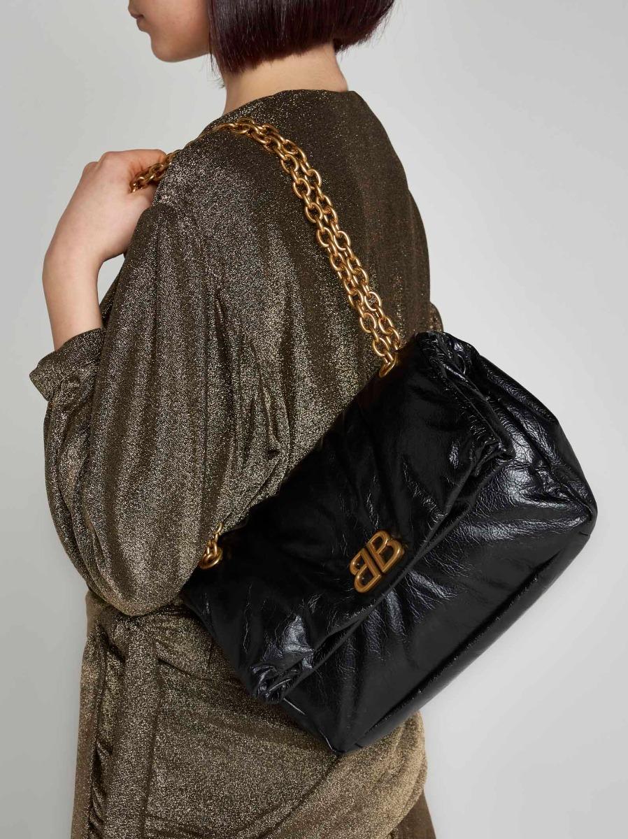 BALENCIAGA Borsa Monaco piccola in pelle Spedizione Gratuita