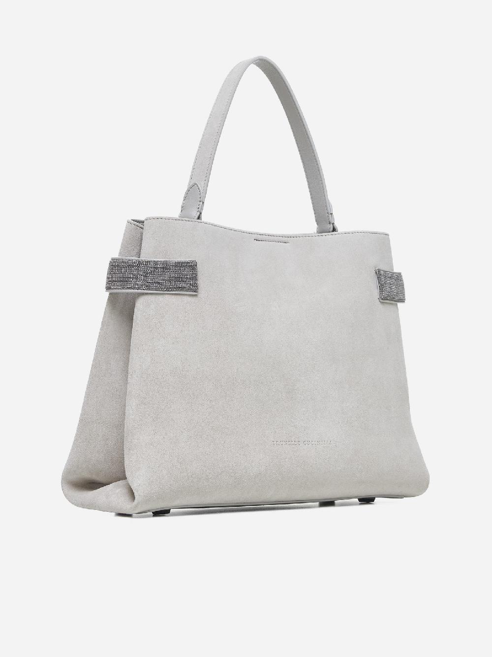 BRUNELLO CUCINELLI Borsa Essence in suede Consegna Veloce