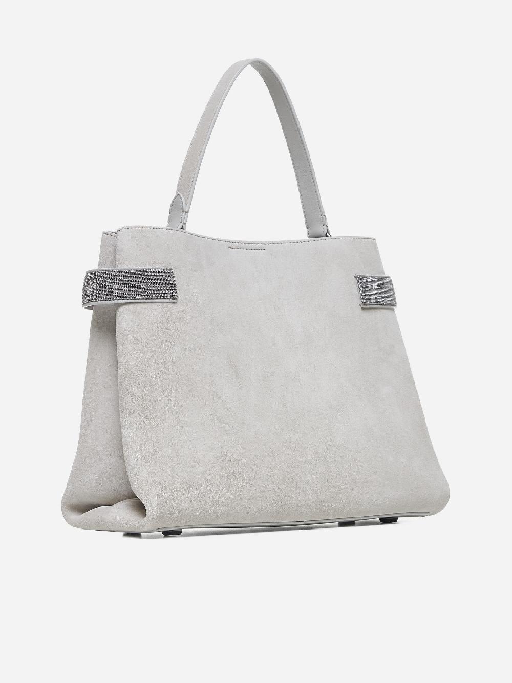 BRUNELLO CUCINELLI Borsa Essence in suede Consegna Veloce