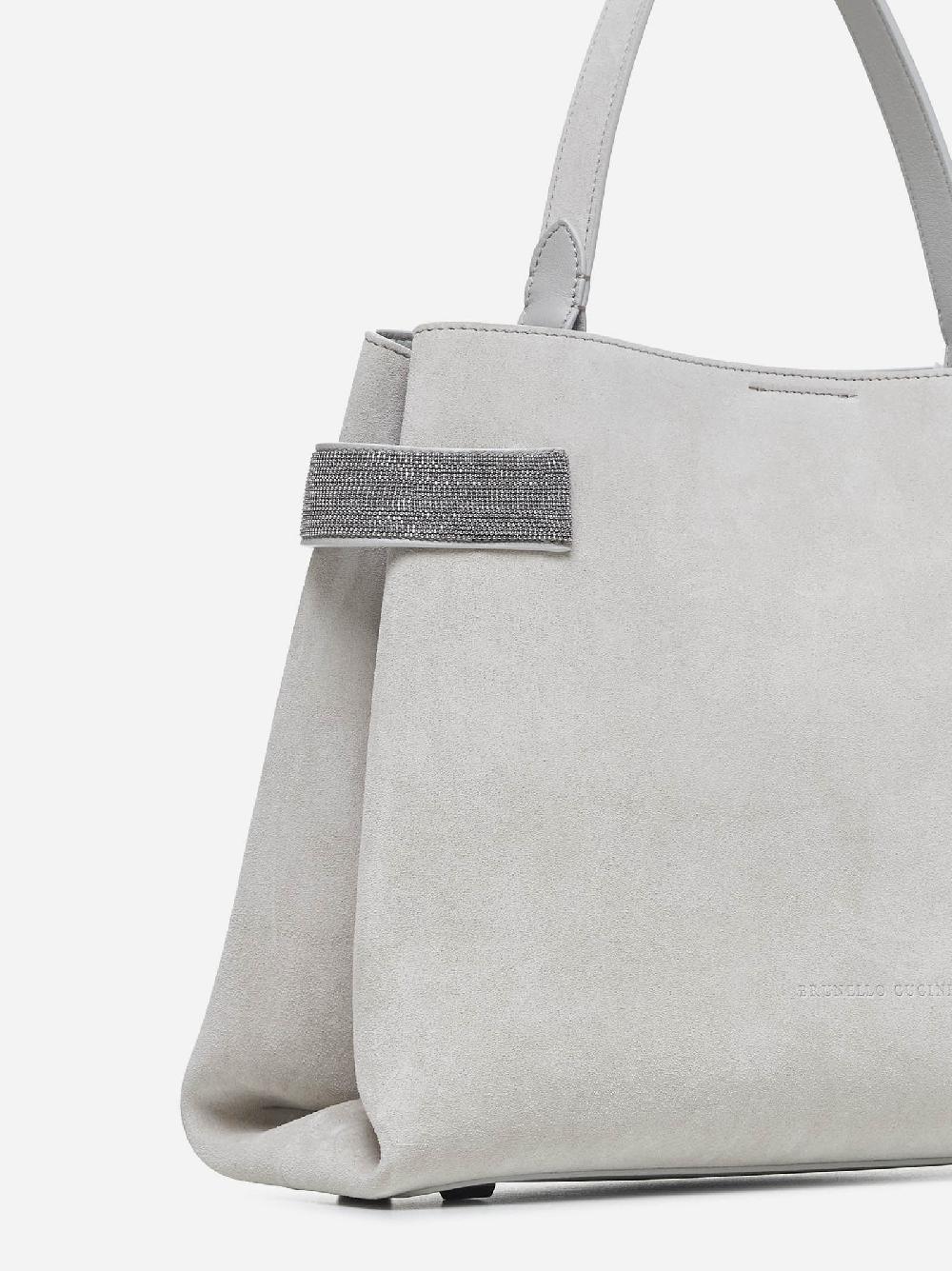 BRUNELLO CUCINELLI Borsa Essence in suede Consegna Veloce