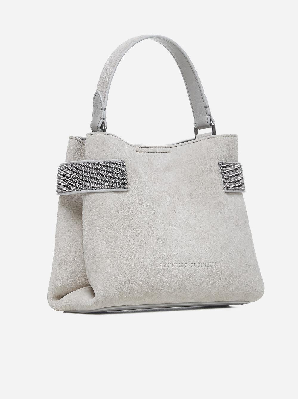 BRUNELLO CUCINELLI Borsa Essence piccola in suede Shopping Online