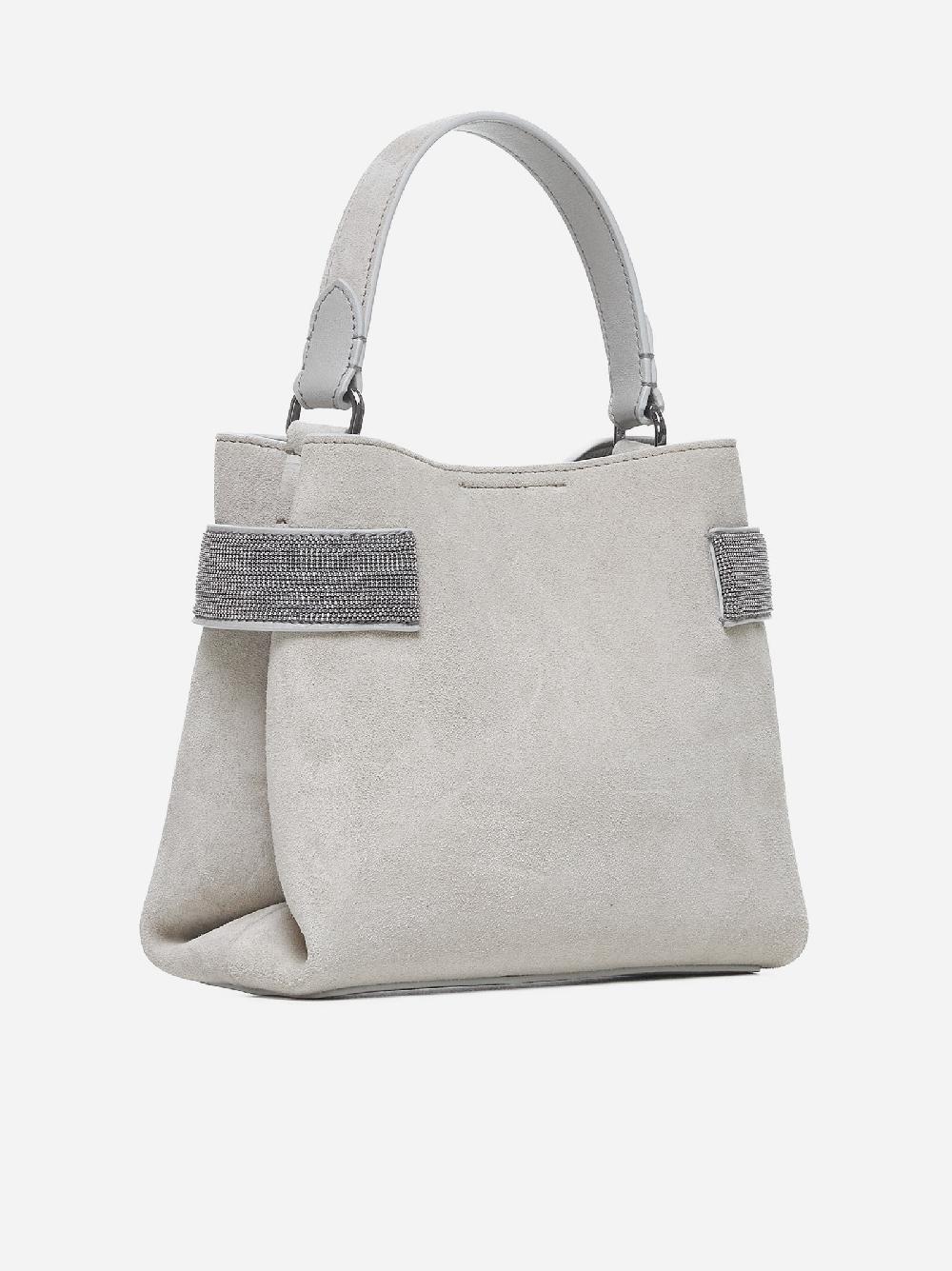 BRUNELLO CUCINELLI Borsa Essence piccola in suede Shopping Online