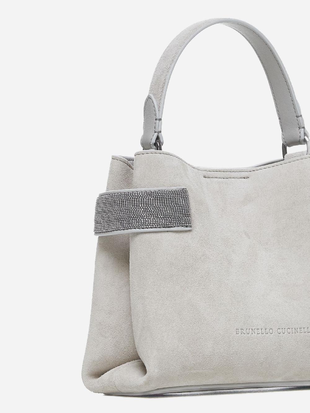 BRUNELLO CUCINELLI Borsa Essence piccola in suede Shopping Online