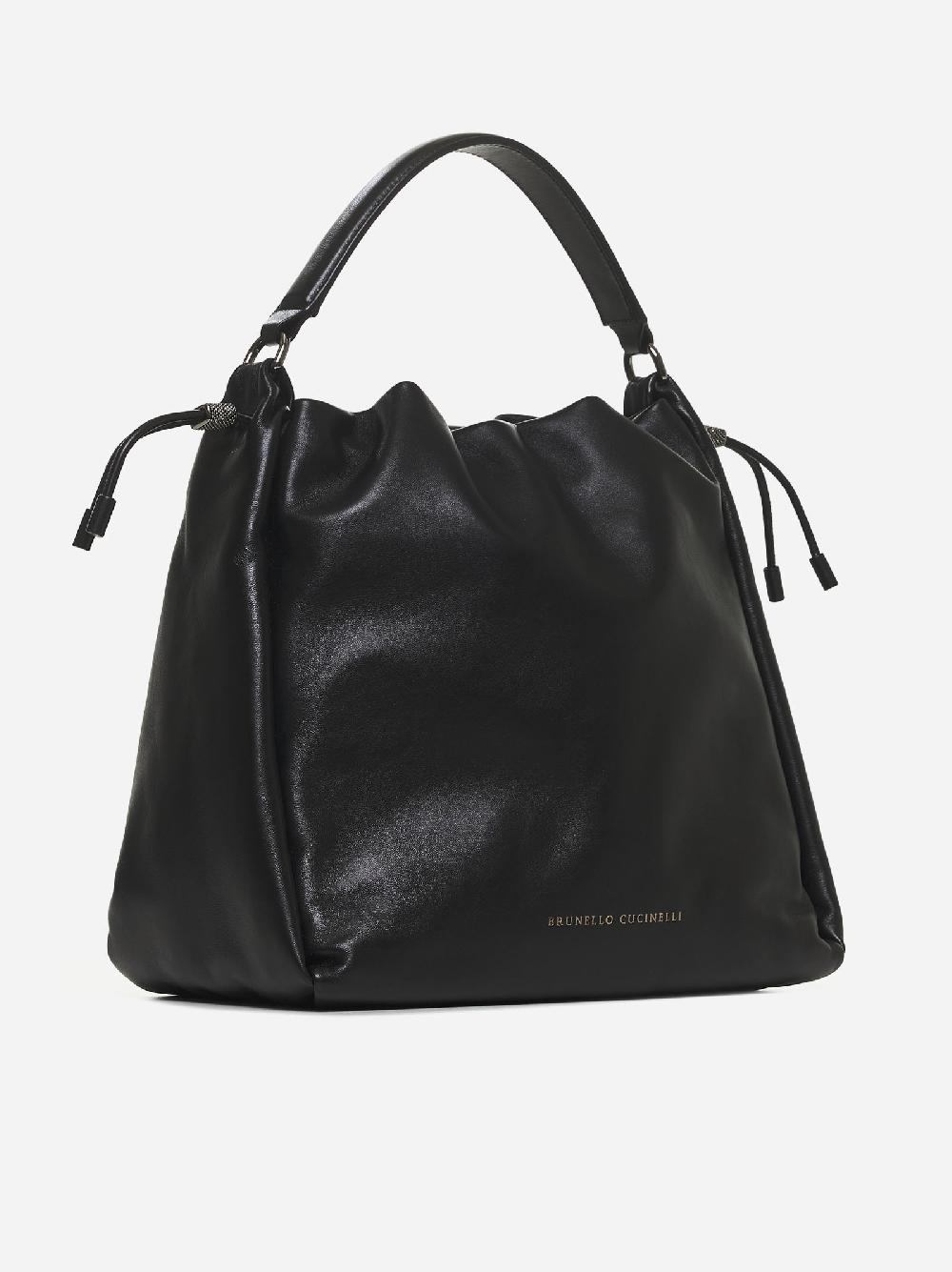BRUNELLO CUCINELLI Borsa a secchiello in pelle Sottocosto