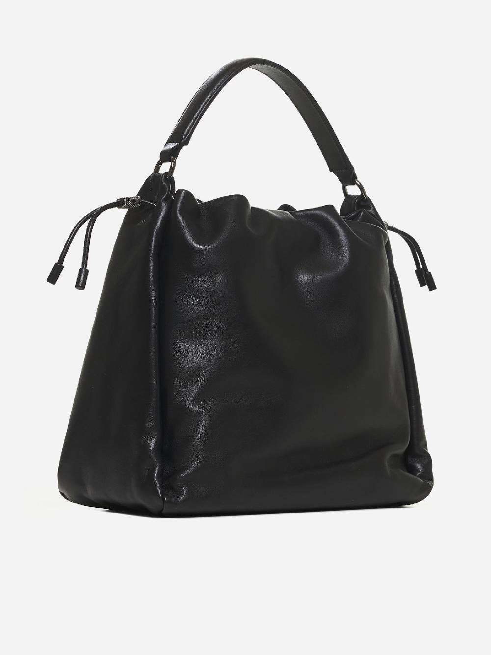 BRUNELLO CUCINELLI Borsa a secchiello in pelle Sottocosto