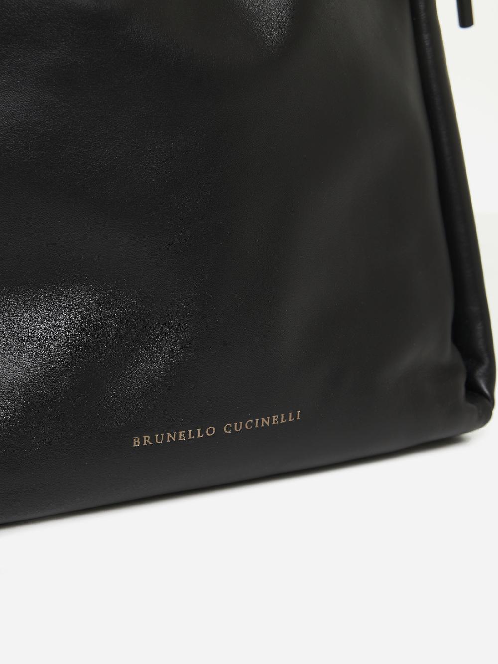 BRUNELLO CUCINELLI Borsa a secchiello in pelle Sottocosto