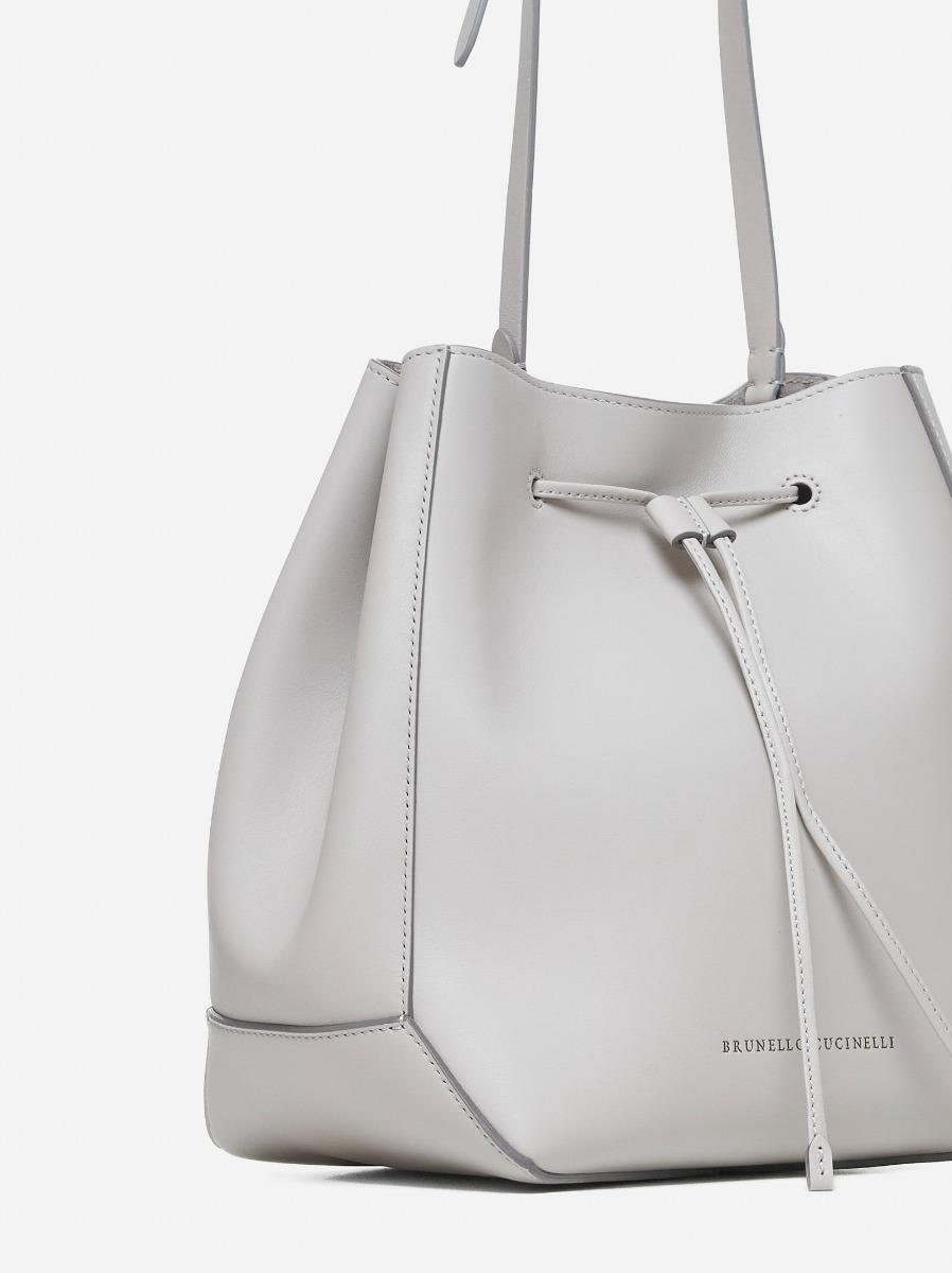 BRUNELLO CUCINELLI Borsa a secchiello in pelle Offerta