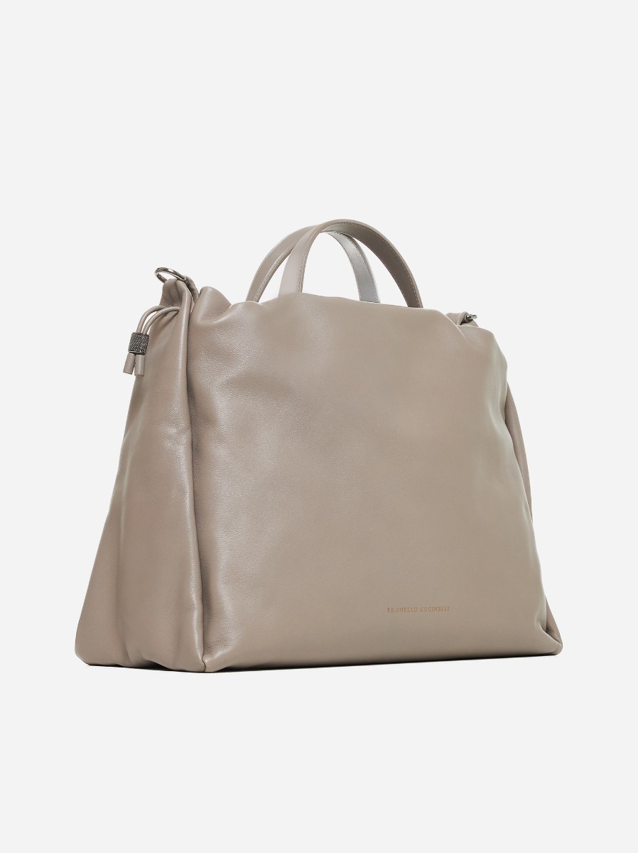 BRUNELLO CUCINELLI Borsa a secchiello grande in pelle Outlet