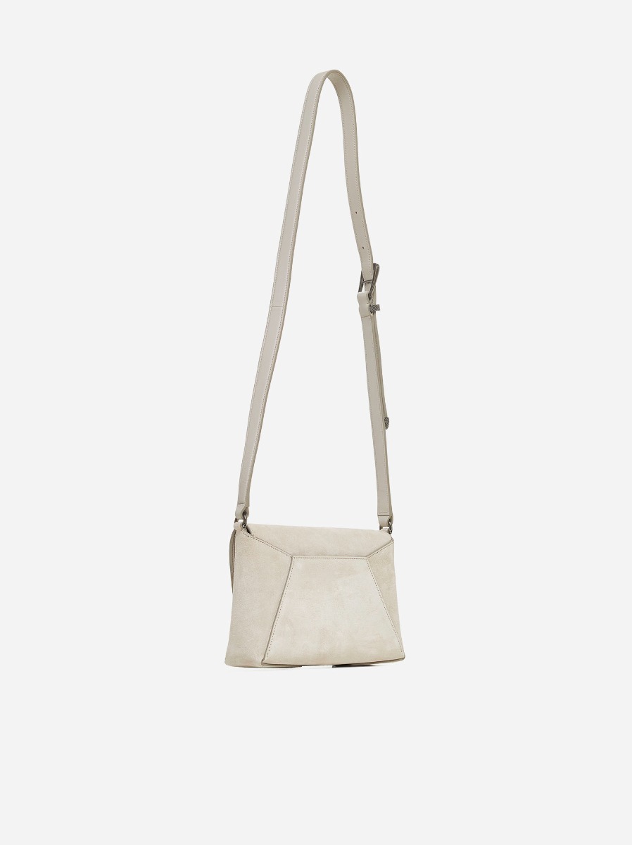 BRUNELLO CUCINELLI Borsa a tracolla in suede In Saldo