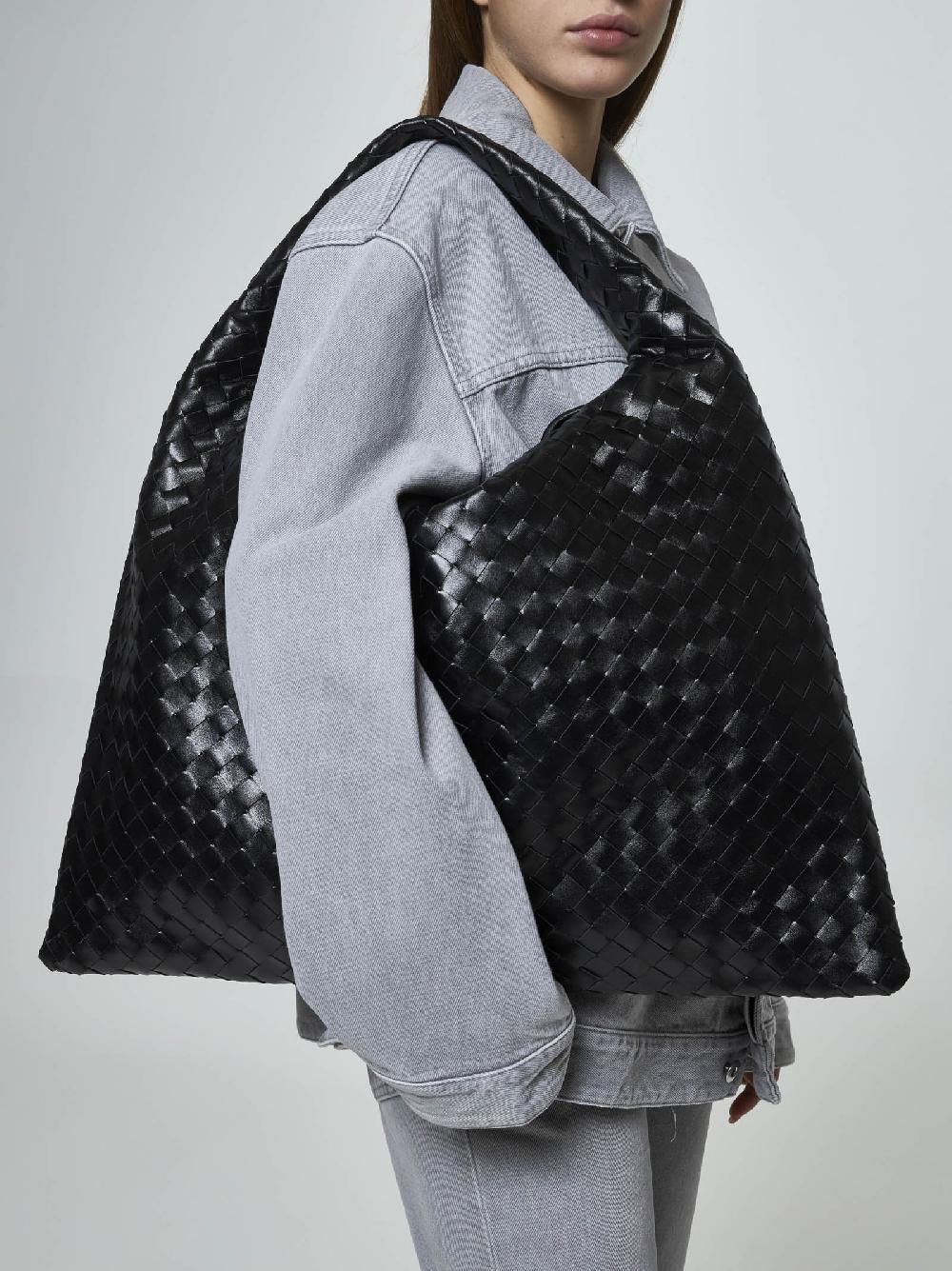 BOTTEGA VENETA Borsa Hop grande in pelle Intrecciato 2025