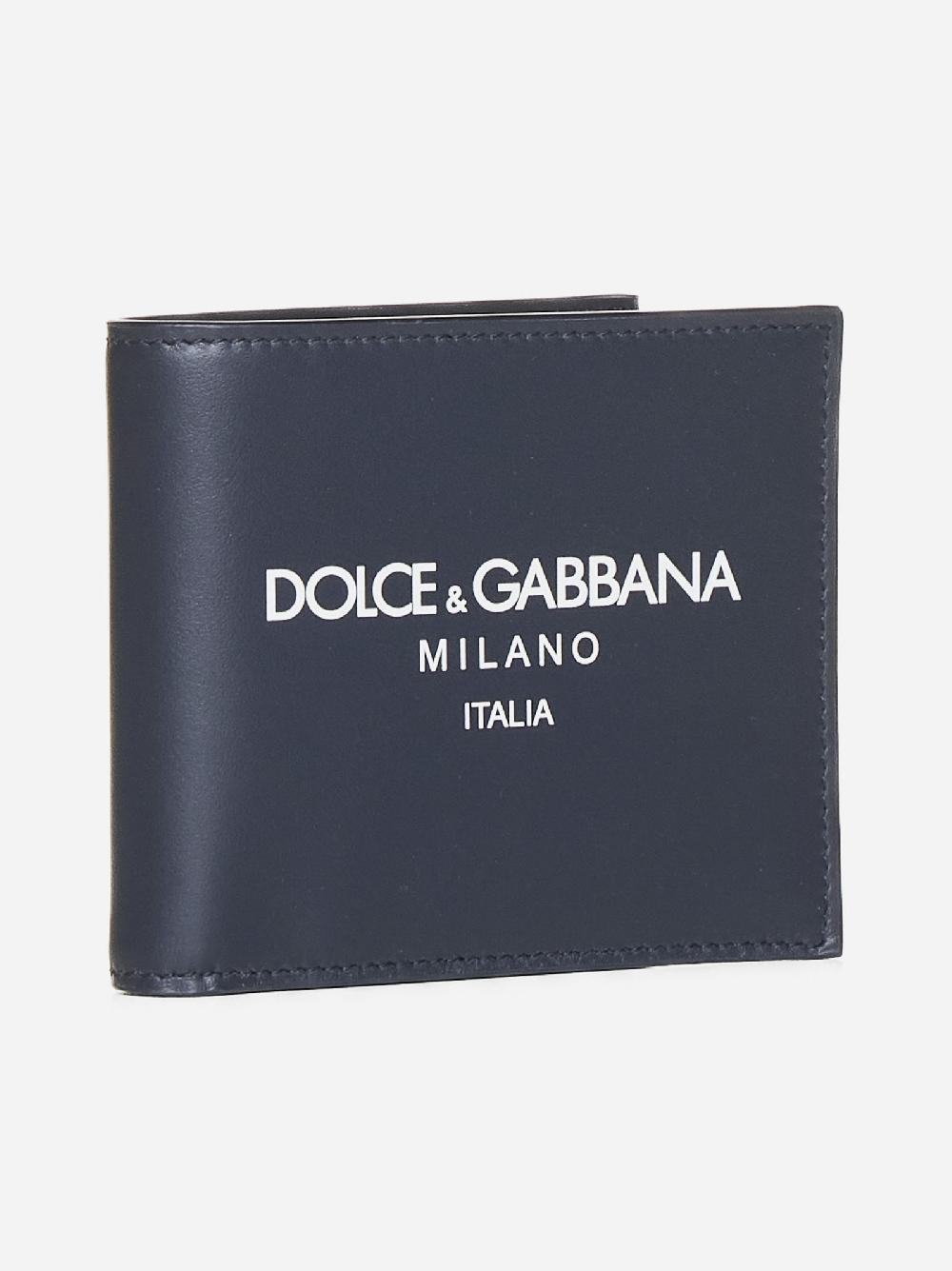 DOLCE & GABBANA Portafoglio in pelle con logo Soddisfazione Garantita