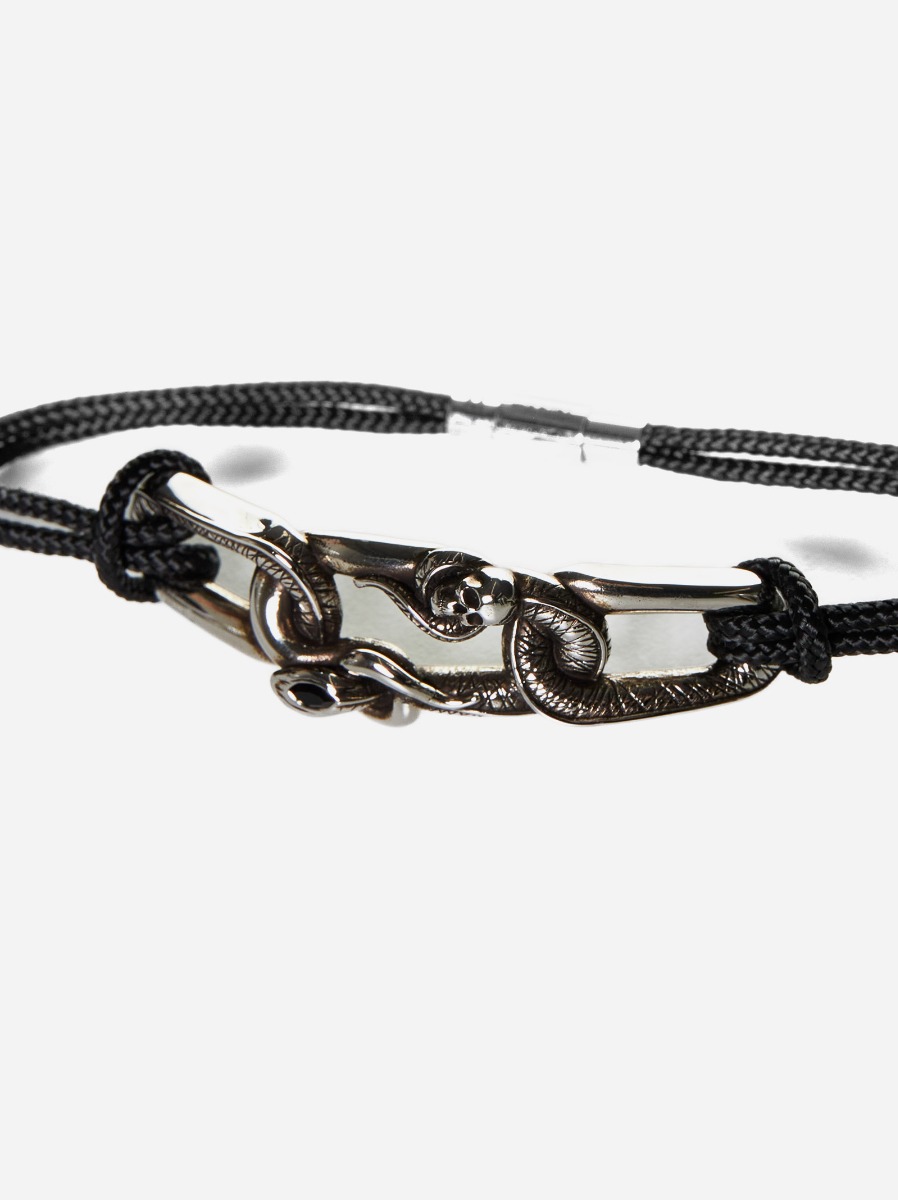 ALEXANDER MCQUEEN Bracciale Snake & Skull in corda Qualità Garantita