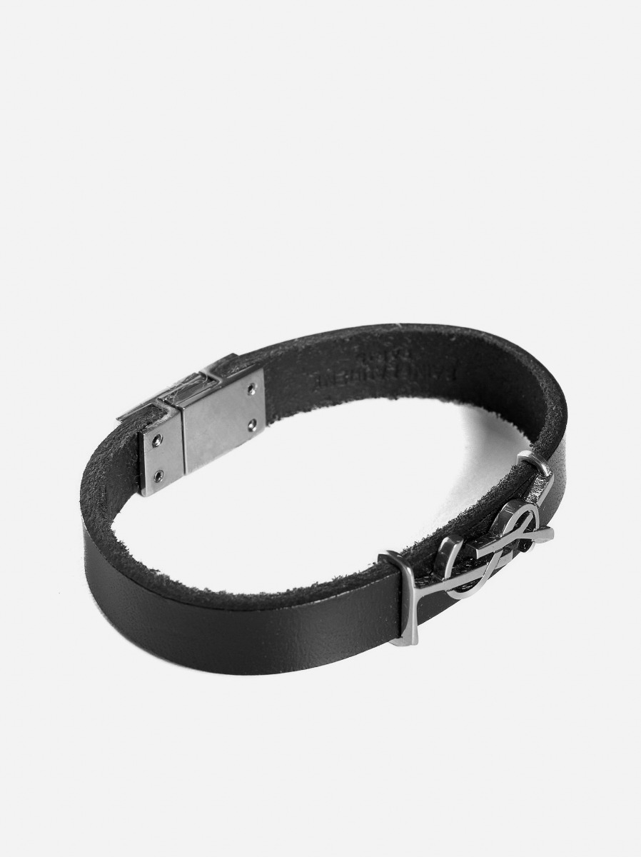 SAINT LAURENT Bracciale Opyum YSL in pelle vegan Vendita Economica