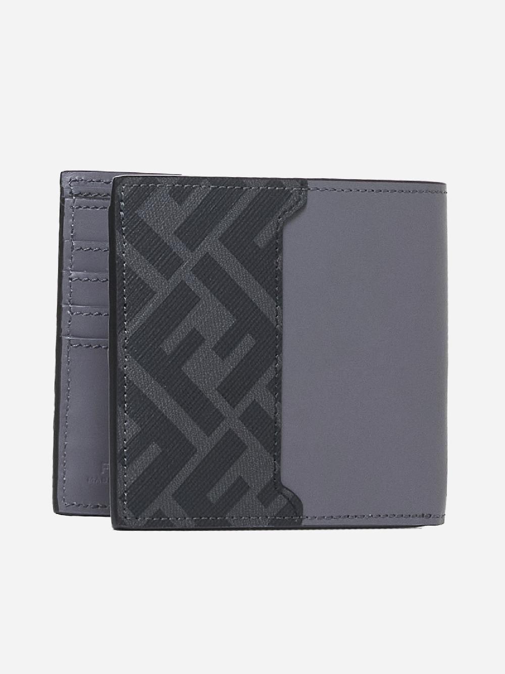FENDI Portafoglio in pelle con placca-logo Promozione