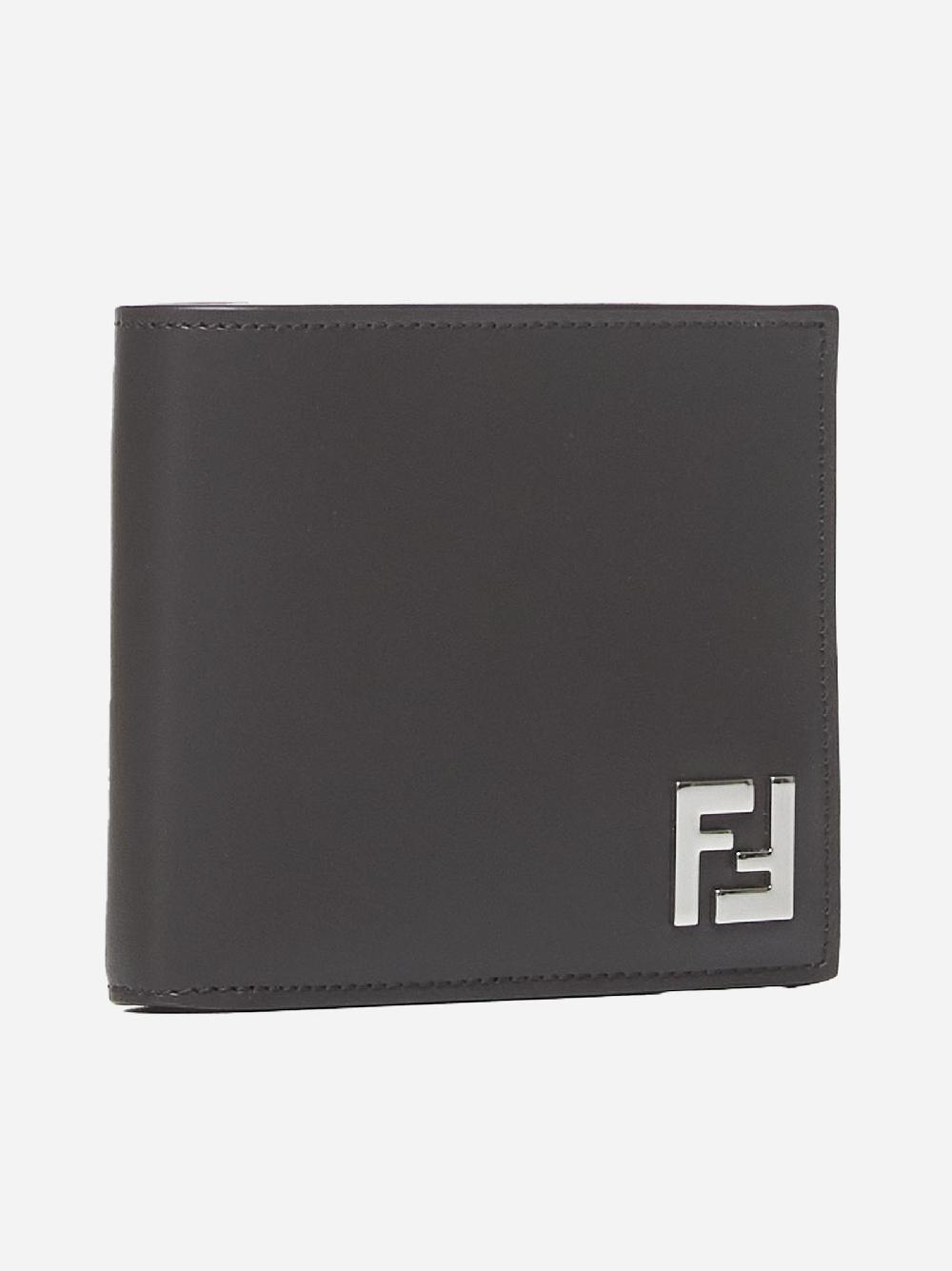 FENDI Portafoglio in pelle con placca-logo Qualità Garantita