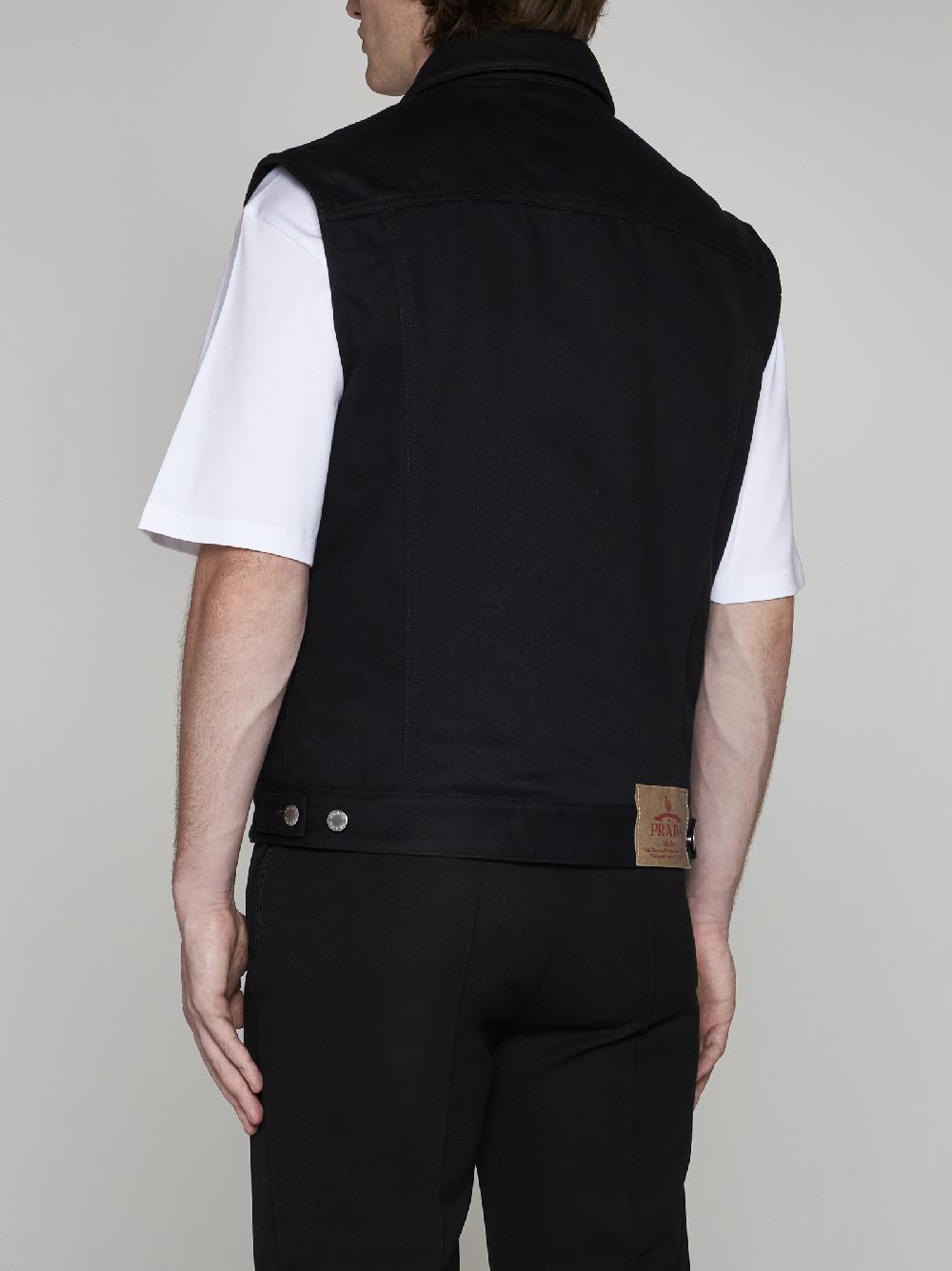PRADA Gilet in denim Sottocosto