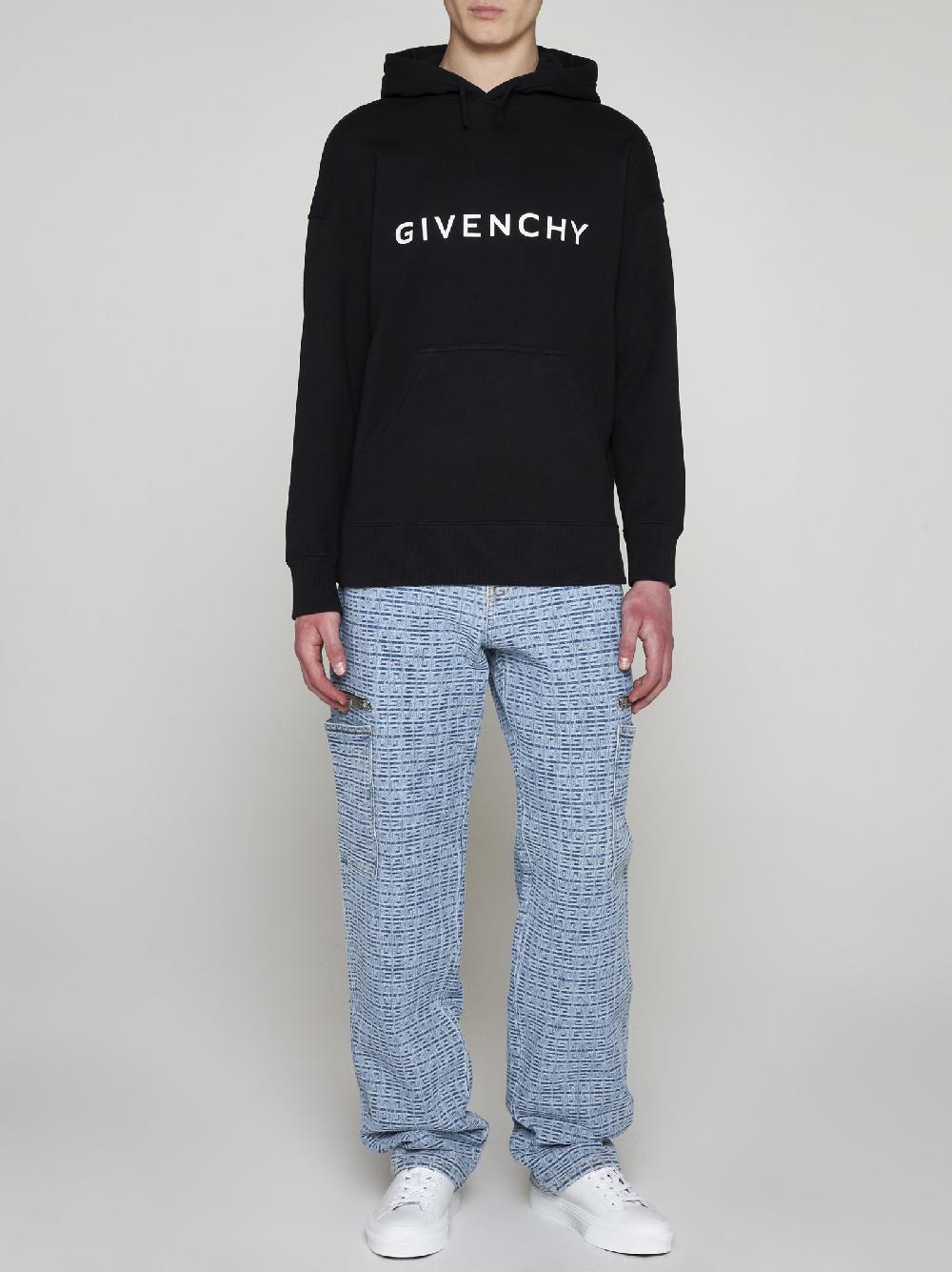 GIVENCHY Felpa in cotone con cappuccio e logo Novità