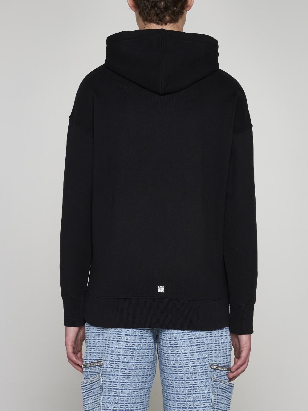 GIVENCHY Felpa in cotone con cappuccio e logo Novità