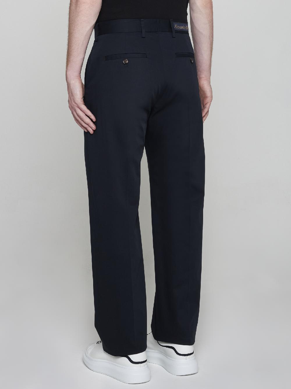 ALEXANDER MCQUEEN Pantaloni chino in cotone Offerta