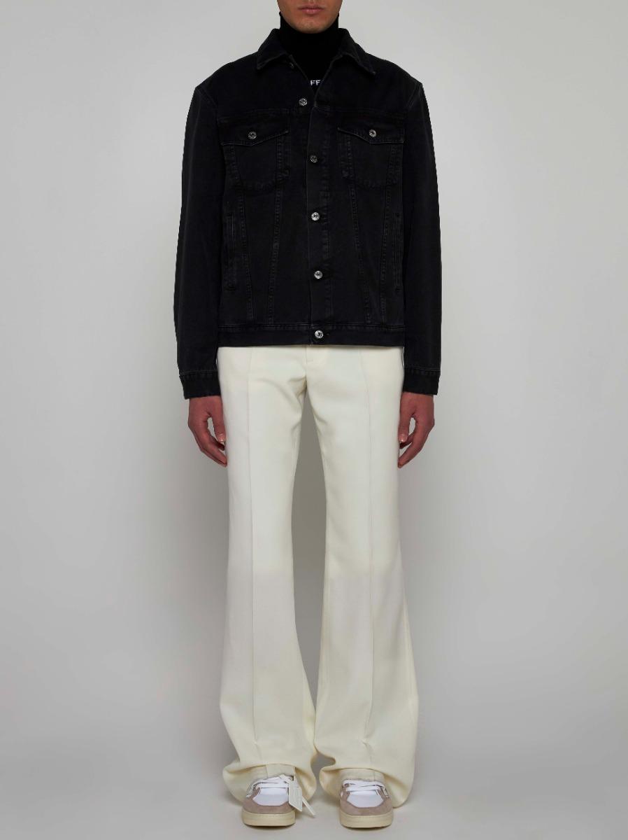 OFF WHITE Giacca in denim con logo Economico