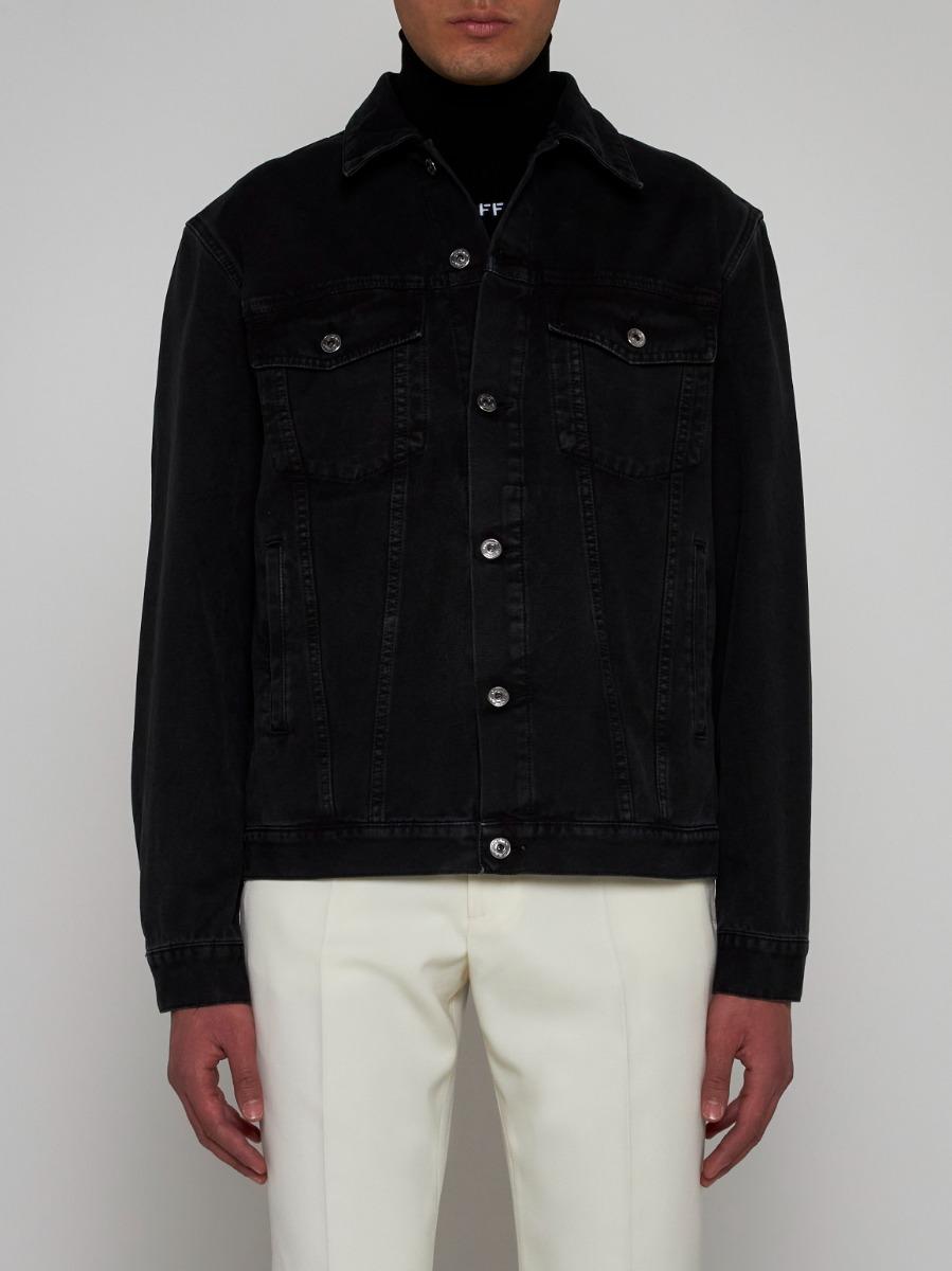OFF WHITE Giacca in denim con logo Economico